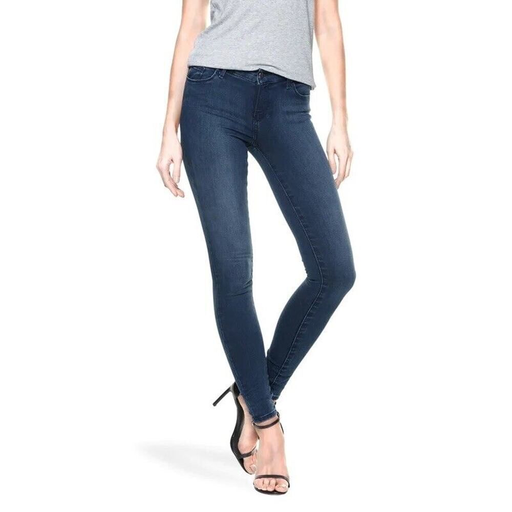 $129 MOTT & BOW Mid Rise Skinny ANN Jeans Stretch 29 x 30 Designer Dark READ!!!!